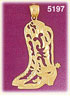 14K Yellow Gold Pair Of Cowboy Boots Western Charm