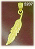 14K Yellow Gold Feather Western Charm