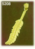 14K Yellow Gold Western Feather Charm