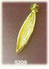 14K Yellow Gold Canoe Western Charm 3D