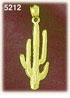 14K Yellow Gold Saguaro Cactus Species Western Charm