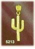 14K Yellow Gold Cactus Western Charm
