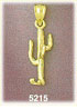 14K Yellow Gold Cactus Species Western Charm 3D