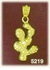 14K Yellow Gold Western Cactus Charm