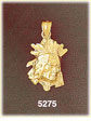 14K Yellow Gold Native American Indian Charm