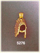 14K Yellow Gold American Indian Headdress Charm 3D