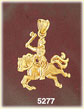 14K Yellow Gold Native American Indian Warrior On Horseback Charm