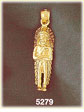 14K Yellow Gold Native American Chief Statue Charm