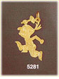 14K Yellow Gold Animated American Indian Warrior Charm