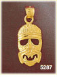 14K Yellow Gold American Indian Native Mask Charm