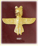 14K Yellow Gold Alaskan Totem Pole Alaska Charm