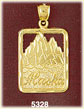 14K Yellow Gold Alaskan Scenic View Mountains & Ocean Alaska Charm