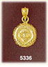 14K Yellow Gold Eskimo Face Alaska Charm