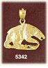 14K Yellow Gold Alaskan Wildlife Polar Bear Alaska Charm
