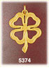 14K Yellow Gold Lucky Irish Four Leaf Heart Clover Charm