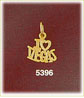 14K Yellow Gold I Love Las Vegas Gambling Charm