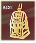 14K Yellow Gold Jackpot Money Dollar Slot Machine Gambling Charm