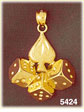 14K Yellow Gold Spade w/3 Dice Gambling Charm