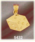14K Yellow Gold Lucky Dice Gambling Charm