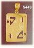 14K Yellow Gold Queen Of Hearts Playing Card Gambling Charm