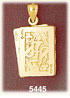 14K Yellow Gold Ace Queen Blackjack Cards Gambling Charm
