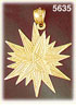 14K Yellow Gold Starburst Celestial Charm
