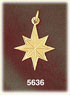 14K Yellow Gold Eight Point Star Celestial Charm