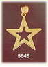 14K Yellow Gold Cutout Star Within Star Celestial Charm