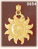 14Kt Yellow Gold Smiling Sunshine Sun Charm