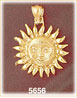 14Kt Yellow Golden Sun w/Face Charm