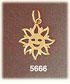 14K Yellow Gold Outlined Smiling Sun Charm