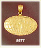 14K Yellow Gold Globe w/Continents Longitude & Latitude Celestial Charm