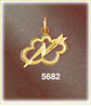 14K Yellow Gold Cloud & Thunderbolt Celestial Charm