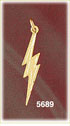 14K Yellow Gold Thunderbolt Celestial Charm