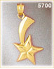 14K Yellow Gold Wish Upon A Falling Star Celestial Charm
