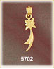 14K Yellow Gold Celestial Shooting Star Charm