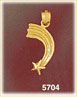 14K Yellow Gold Shooting Star Celestial Charm