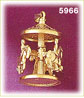 14K Gold 3D Carousel Charm