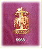 14K Two Tone Gold 3D Carousel Charm