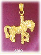 14K Gold Fancy Carousel Horse Charm