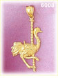 14K Gold Carousel Charm