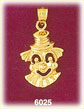 14K Gold Clown Wearing Top Hat Charm