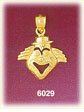 14k gold laughing clown face charm