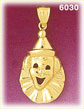 14K Gold Clown Laughing Clown Face Charm