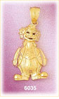 14K Gold Clown Wearing Jacket Charm