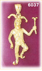 14K Gold Jester Clown Charm