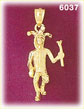 14K Gold Clown Jester Charm