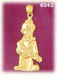 14K Gold Clown Playing Guitar Charm