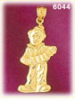 14K Gold Clown Playing Accordion Charm