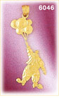 14K Gold Clown W/Balloon Bunch Charm